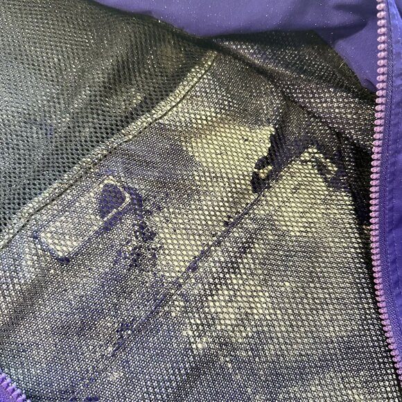 Vtg Asics Womens Tracksuit Purple Nylon Poly Medium Zip Up Pants 80s Fashion - Picture 6 of 16